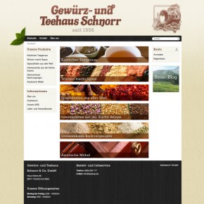 Redesign des Online Shop Gewürz- und Teehaus Schnorr